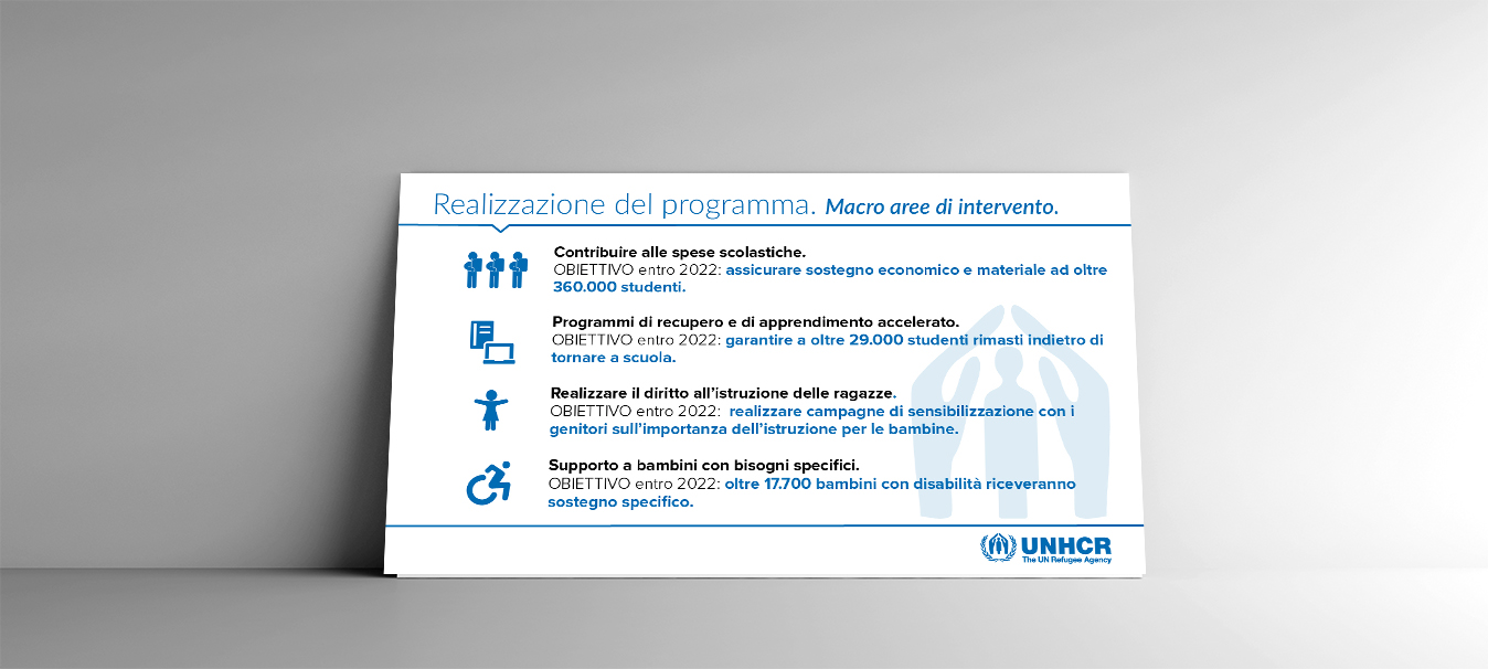 educate a child unhcr realizzato da Ideavale Bologna